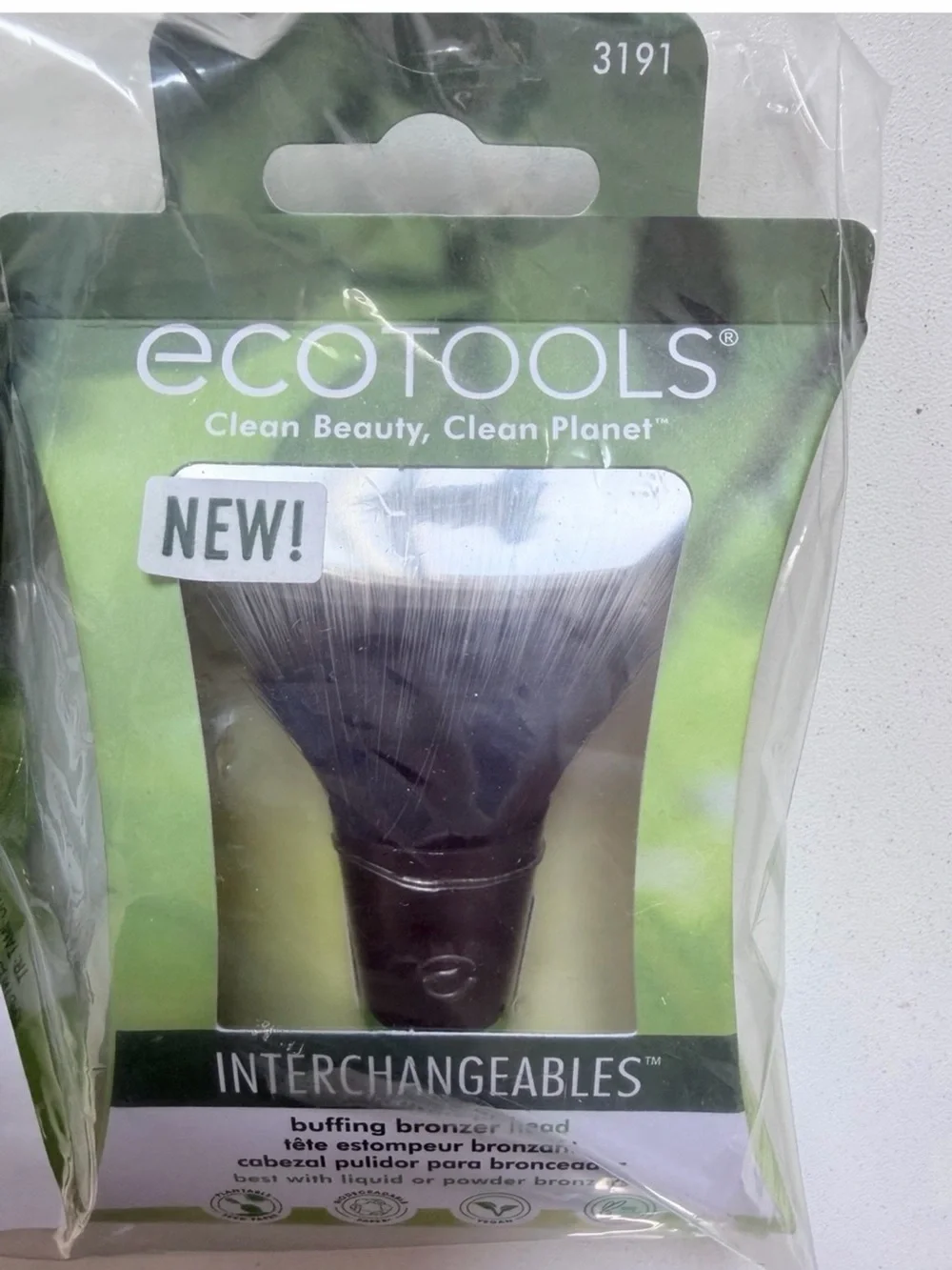 ecotools Interchangeables (2)Buffing Bronzer Head And (2)Handles.
